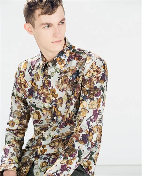 versace print shirt zara|Zara men's shirts.